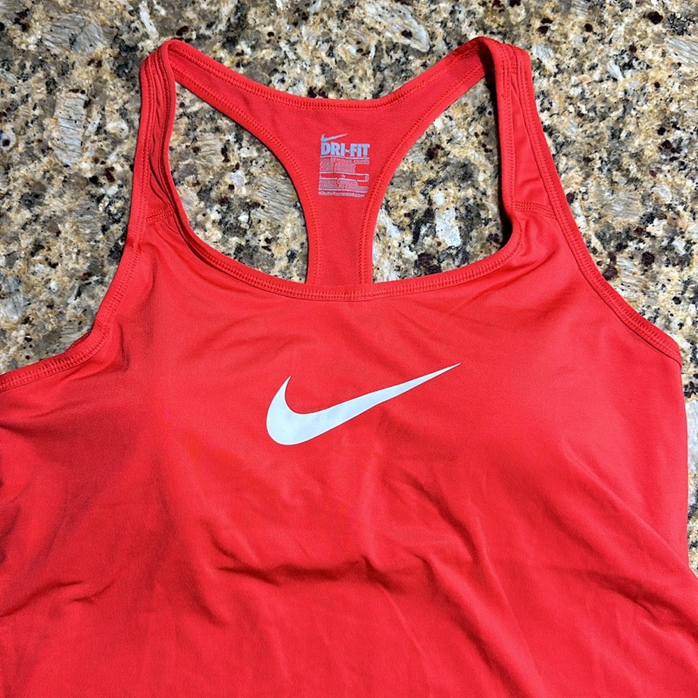 Nike Dri fit racer back red bra top